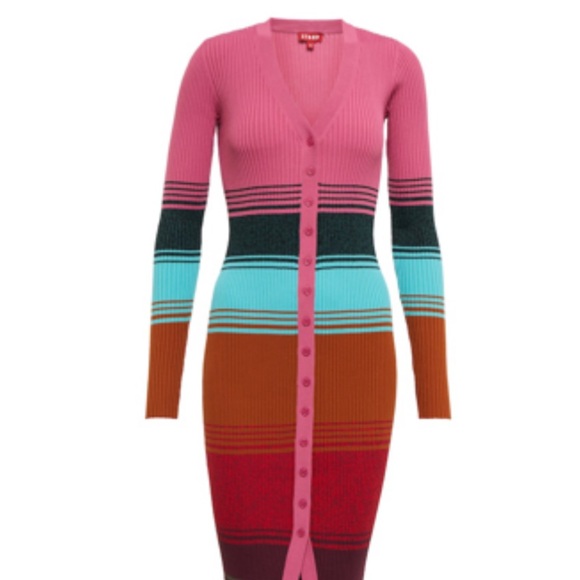 STAUD Shoko Striped Sweater Dress - Picture 2 of 7